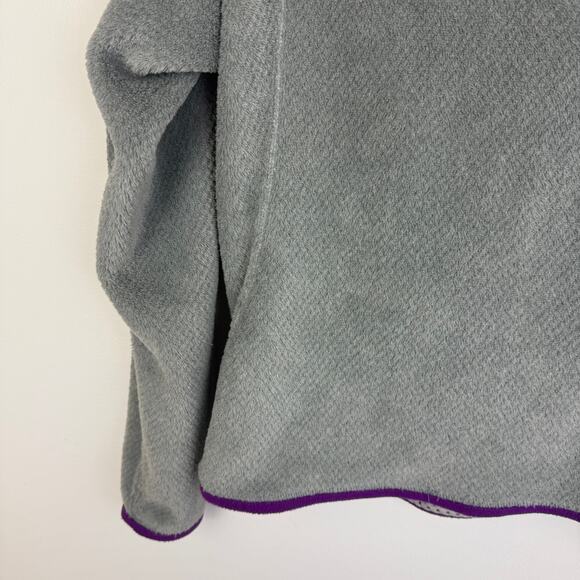 Patagonia Womens Fleece Retool Quarter Snap Gray/Purple Cozy Sweatshirt Small - Picture 7 of 12
